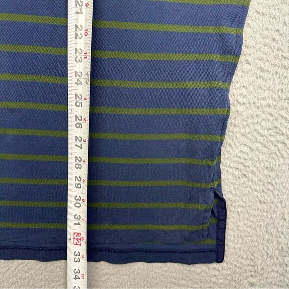 Polo Ralph Lauren Polo Shirt Mens XL‎ Blue Green Striped Pima Cotton Casual Prep - Picture 14 of 16